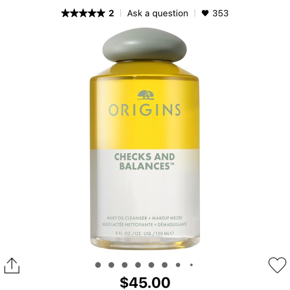 Origins Checks And Balances Milky Oil Cleanser + Makeup Melter
